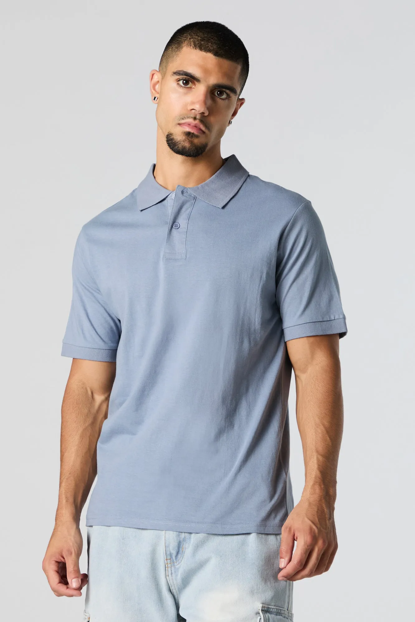 Solid Polo Shirt sold by Charlotte Russe