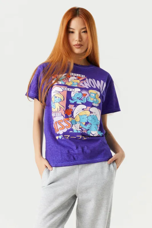 Smurfs Graphic Boyfriend T-Shirt made by Charlotte Russe