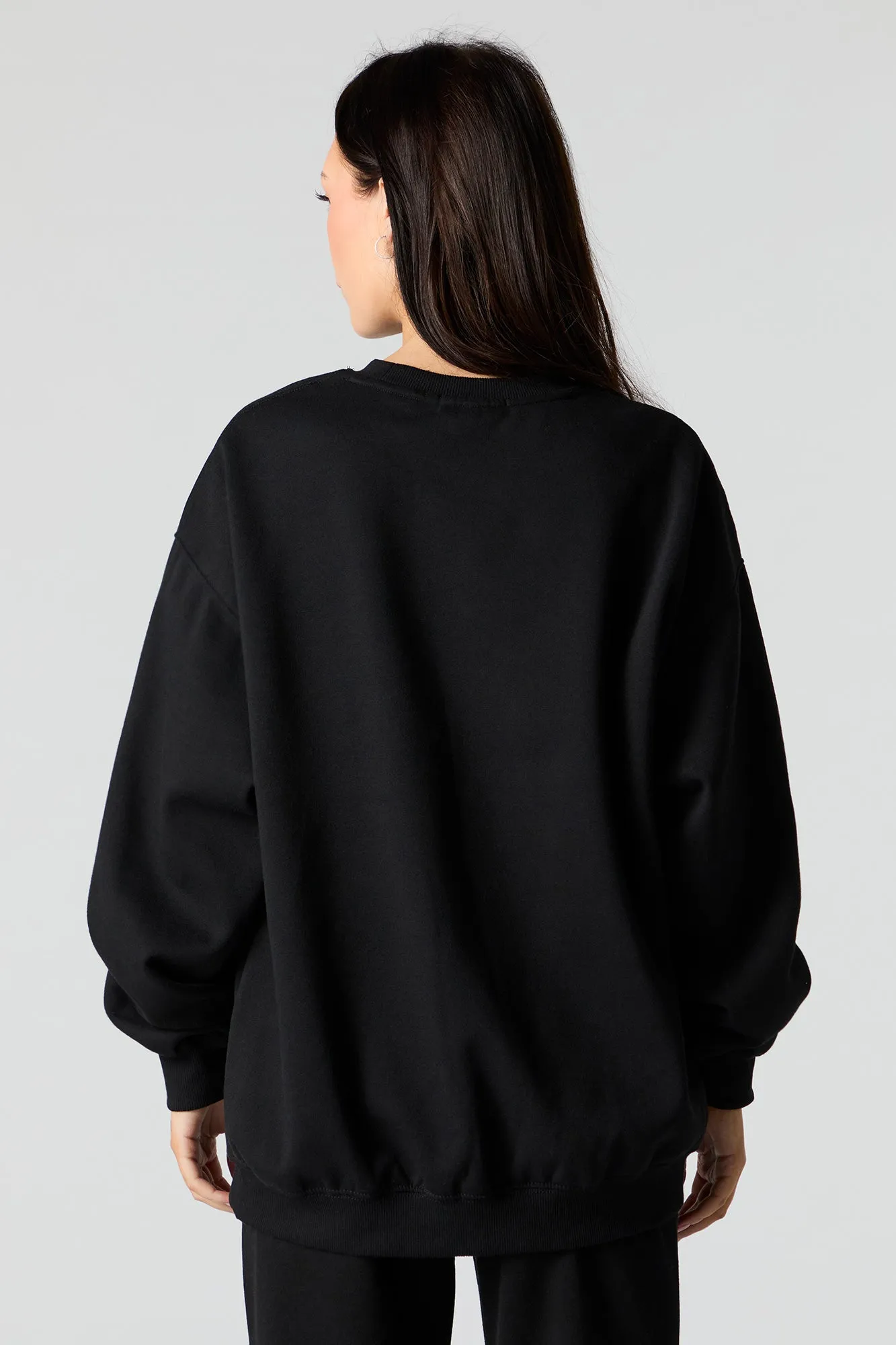 Destination Embroidered Fleece Sweatshirt sold by Charlotte Russe product image thumbnail 5