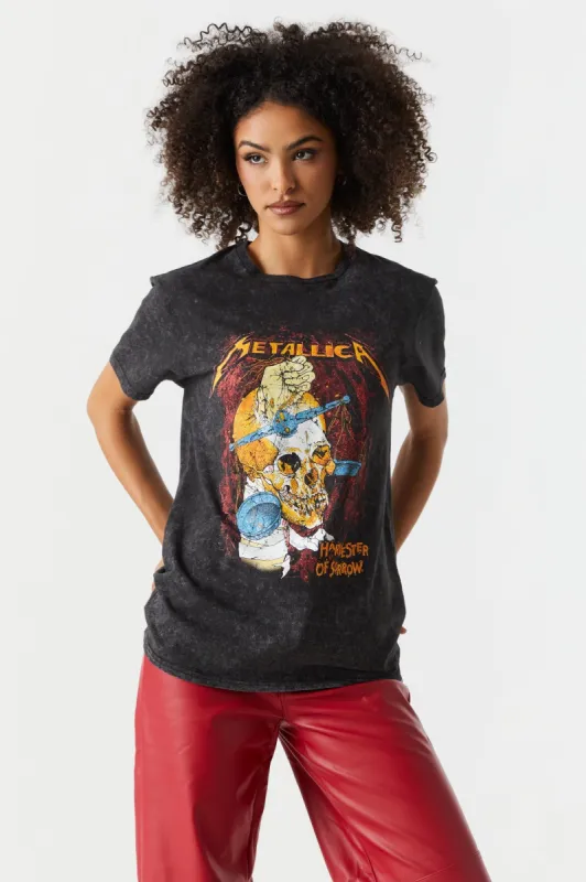 Metallica Graphic Boyfriend T-Shirt sold by Charlotte Russe