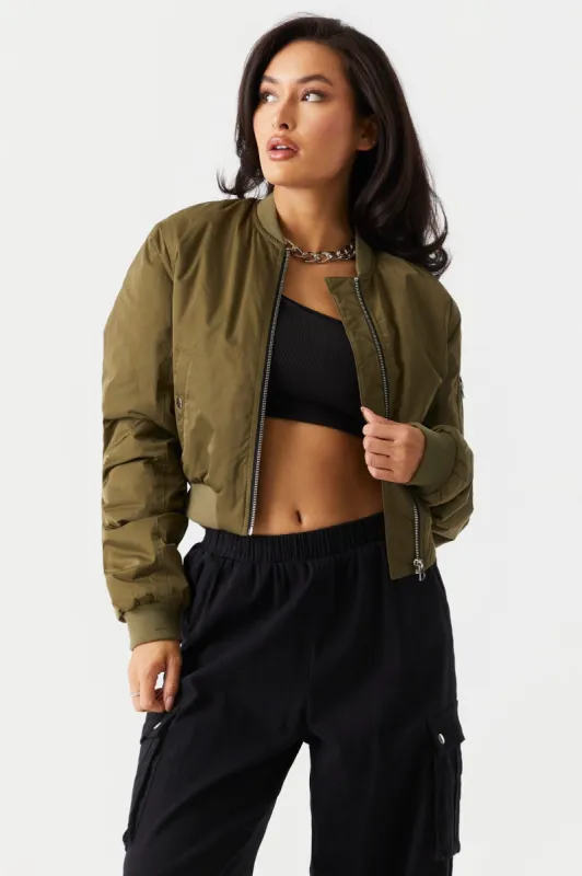 Aviator Bomber Jacket sold by Charlotte Russe