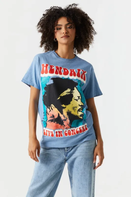 Jimi Hendrix Graphic Boyfriend T-Shirt sold by Charlotte Russe