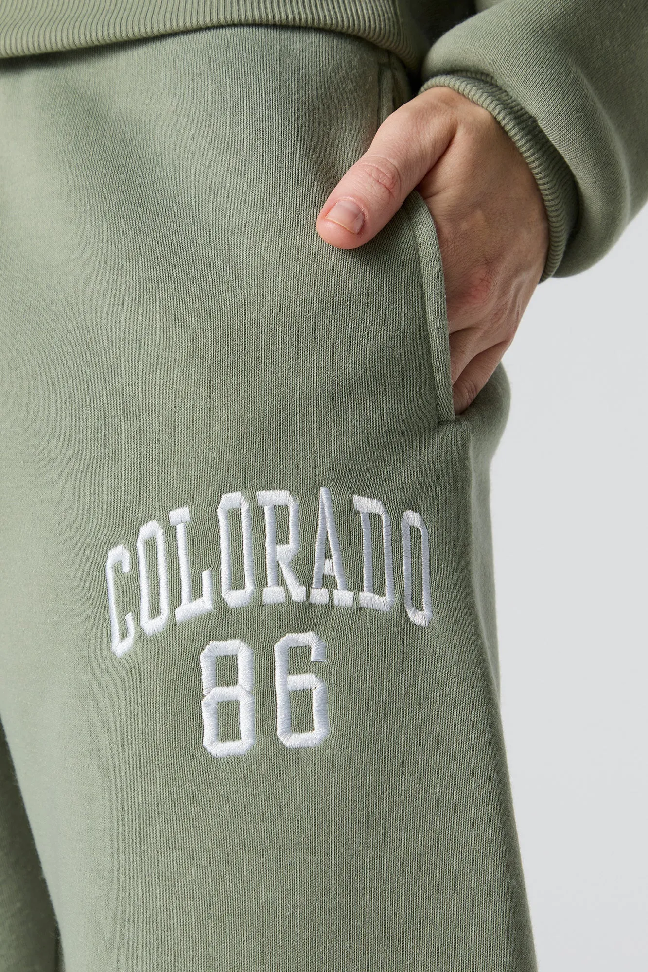 Colorado Embroidered Fleece Everyday Jogger sold by Charlotte Russe product image thumbnail 4