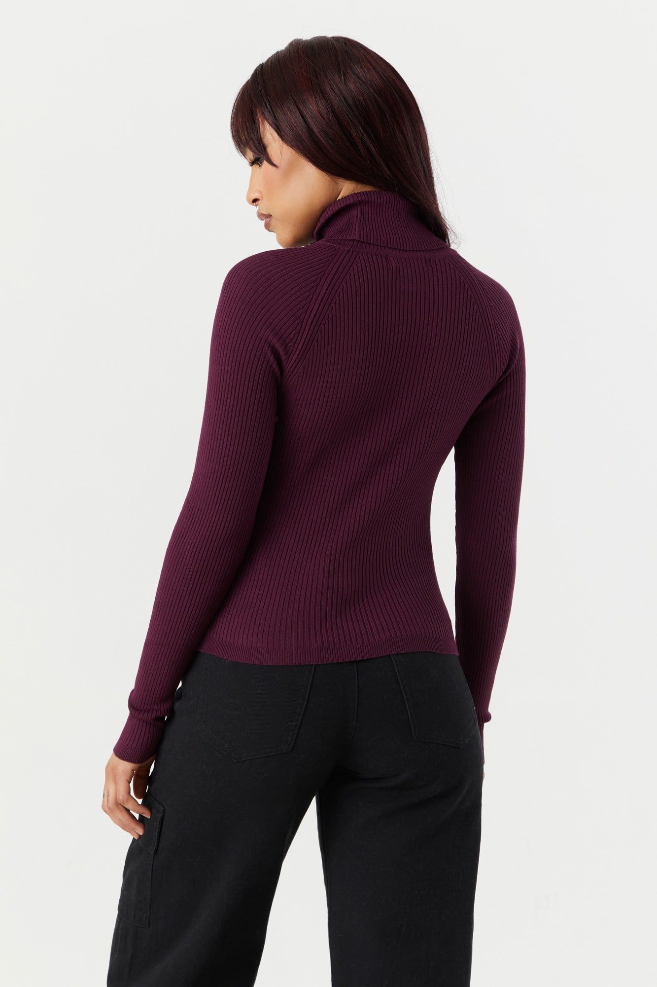 Ribbed Long Sleeve Turtleneck sold by Charlotte Russe product image thumbnail 5