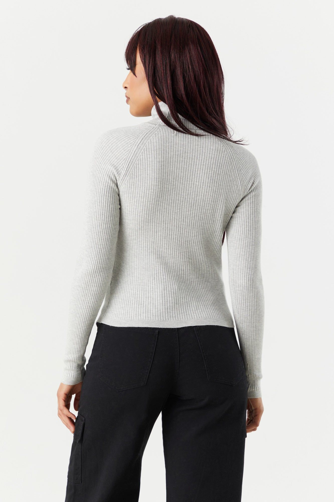Ribbed Long Sleeve Turtleneck sold by Charlotte Russe product image thumbnail 2