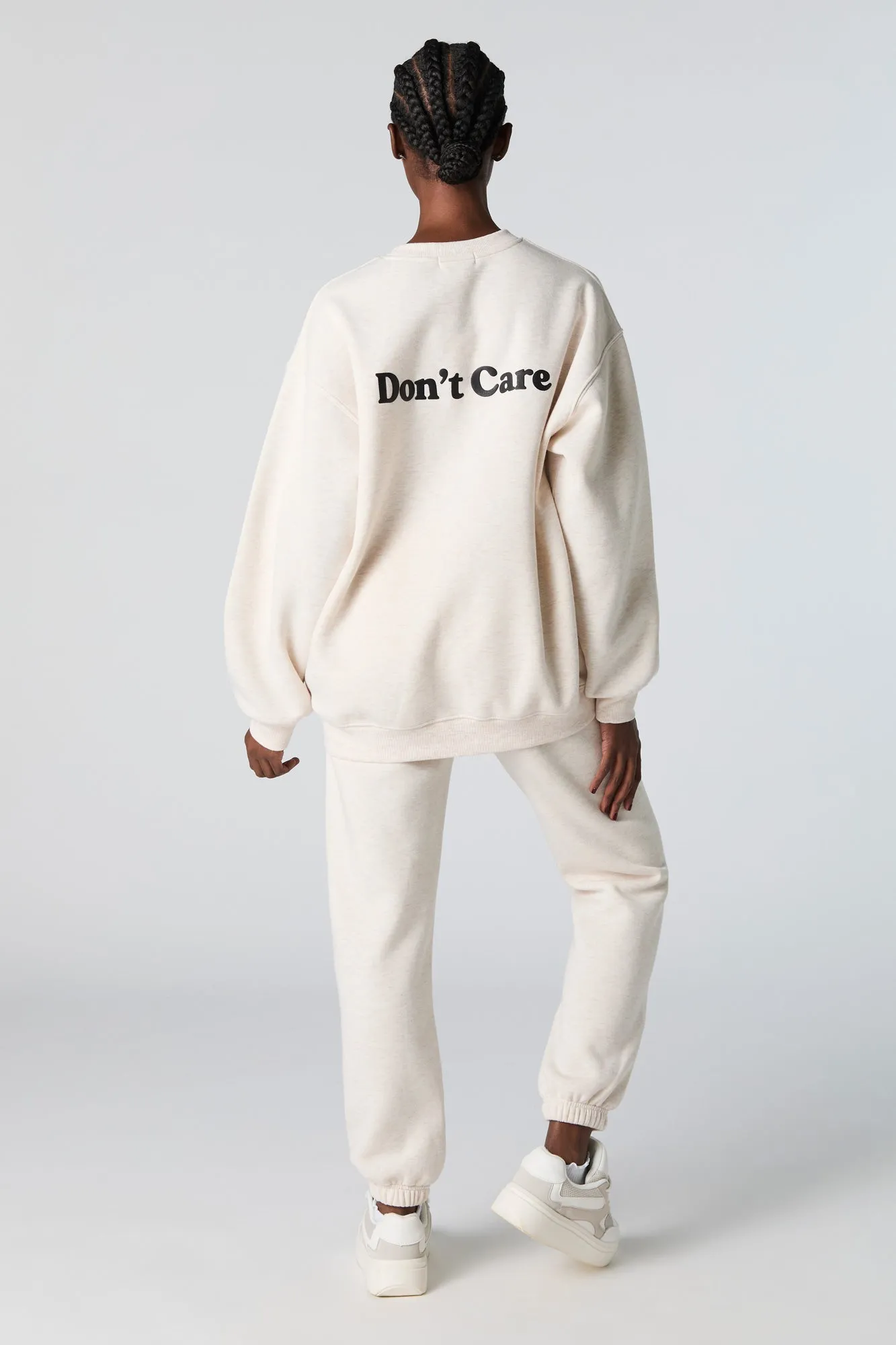 Graphic Fleece Everyday Jogger sold by Charlotte Russe product image thumbnail 3