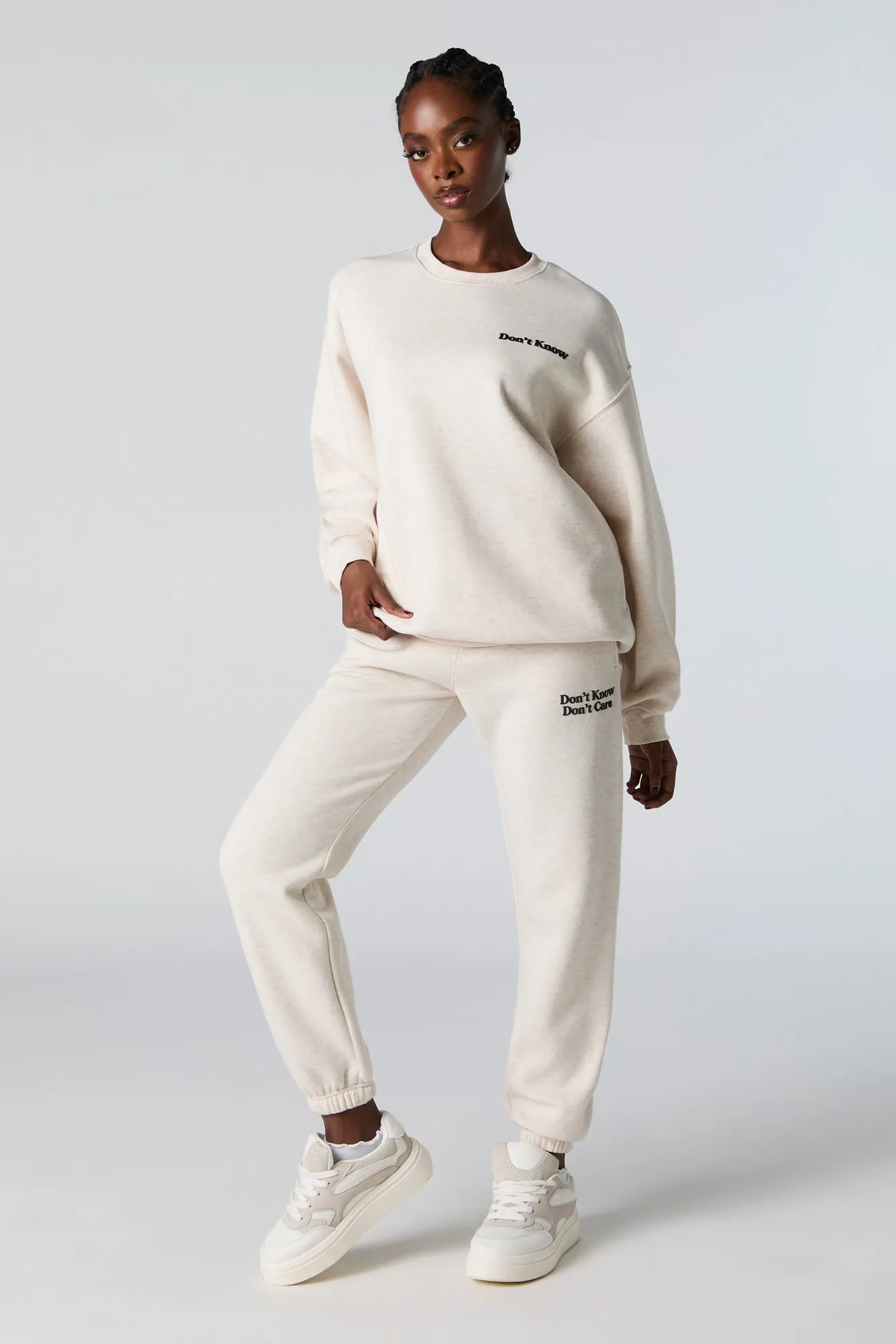 Graphic Fleece Everyday Jogger sold by Charlotte Russe