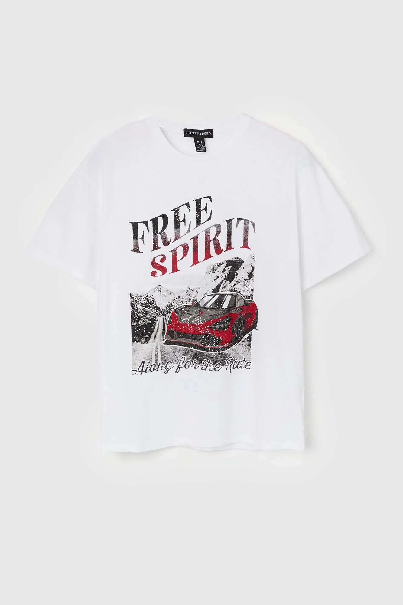 Free Spirit Graphic Boyfriend T-Shirt sold by Charlotte Russe product image thumbnail 4