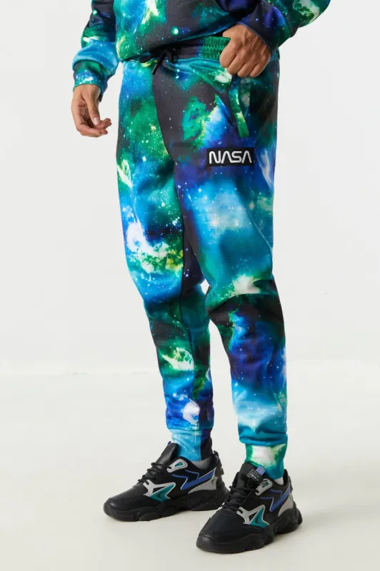 Galaxy Print NASA Graphic Fleece Jogger sold by Charlotte Russe