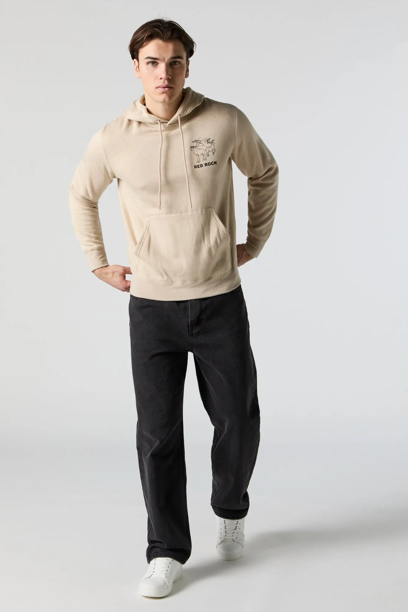 Red Rock Graphic Fleece Hoodie sold by Charlotte Russe product image thumbnail 3