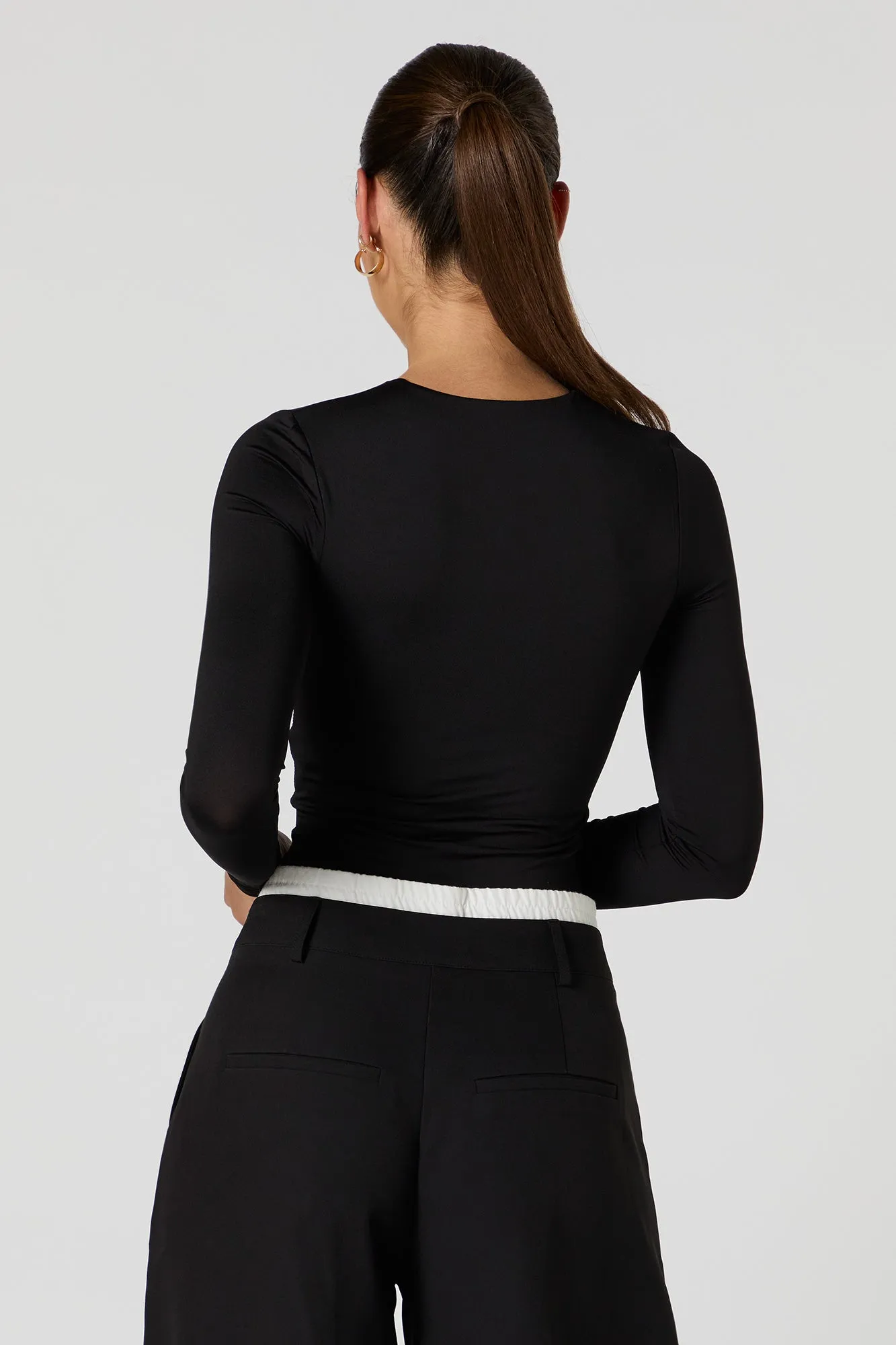 Contour Crewneck Long Sleeve Top sold by Charlotte Russe product image thumbnail 5