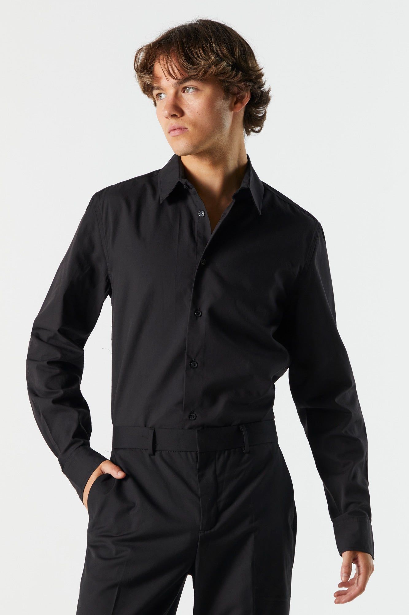 Poplin Dress Shirt sold by Charlotte Russe product image thumbnail 3