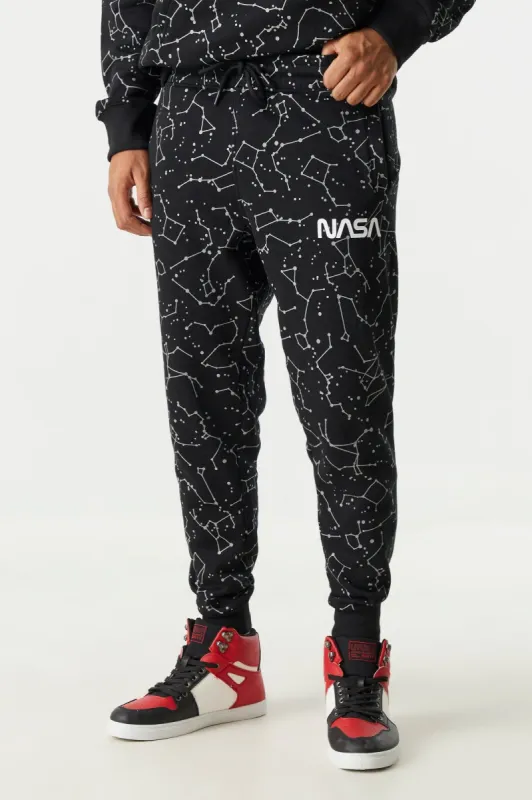 Constellation Print NASA Graphic Fleece Jogger sold by Charlotte Russe