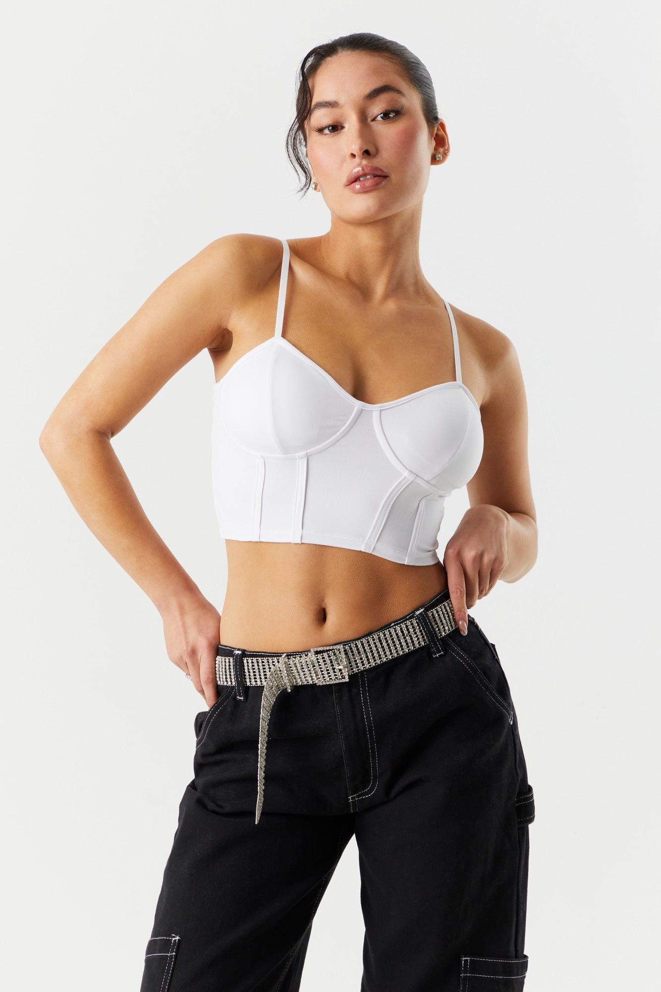 Soft Corset Cropped Tank sold by Charlotte Russe product image thumbnail 7