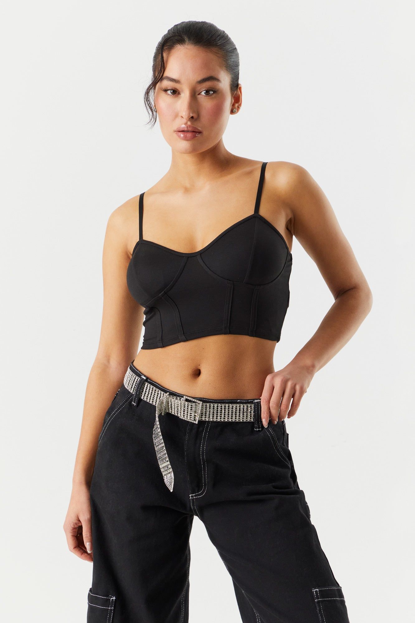 Soft Corset Cropped Tank sold by Charlotte Russe product image thumbnail 4