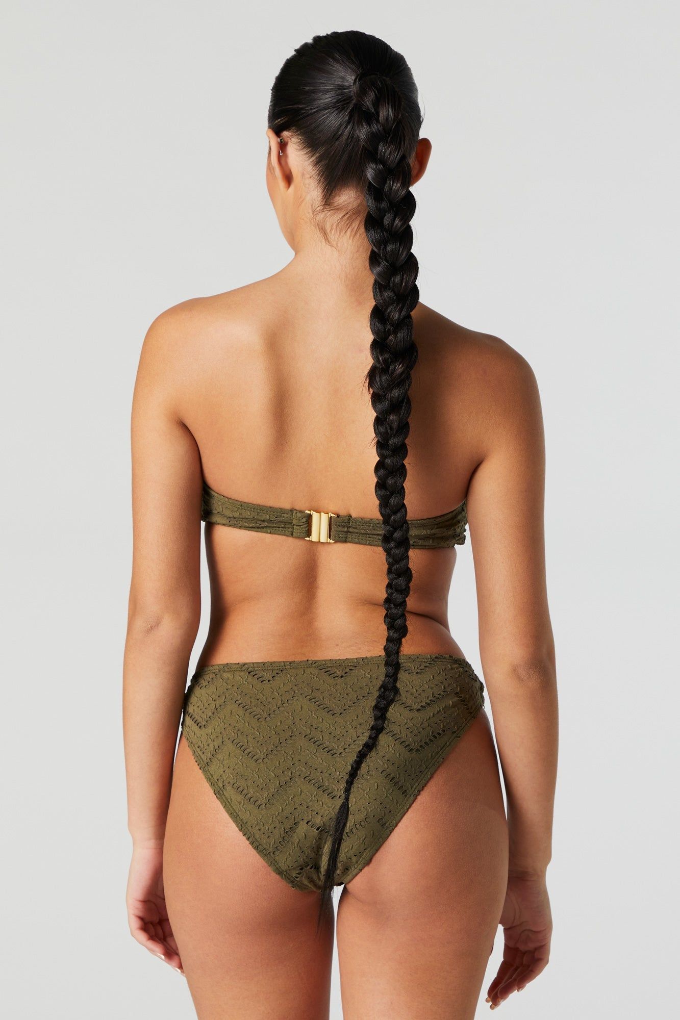 Green Eyelet Bandeau Bikini Top sold by Charlotte Russe product image thumbnail 2