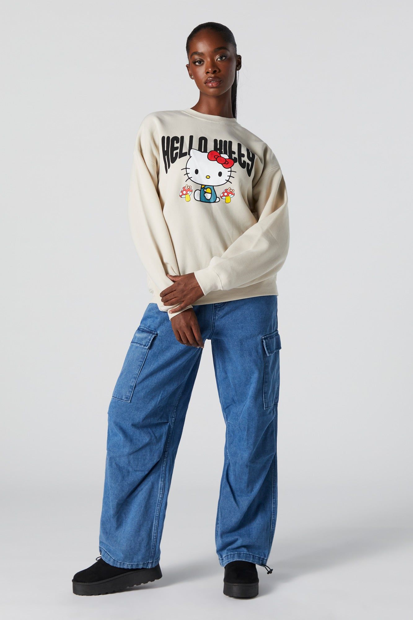 Hello Kitty Graphic Fleece Sweatshirt sold by Charlotte Russe product image thumbnail 4
