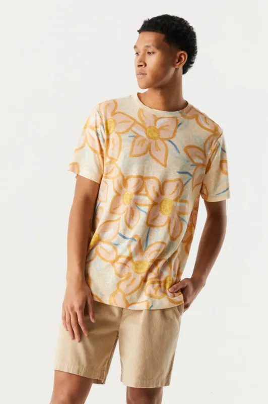 Flower Printed T-Shirt sold by Charlotte Russe