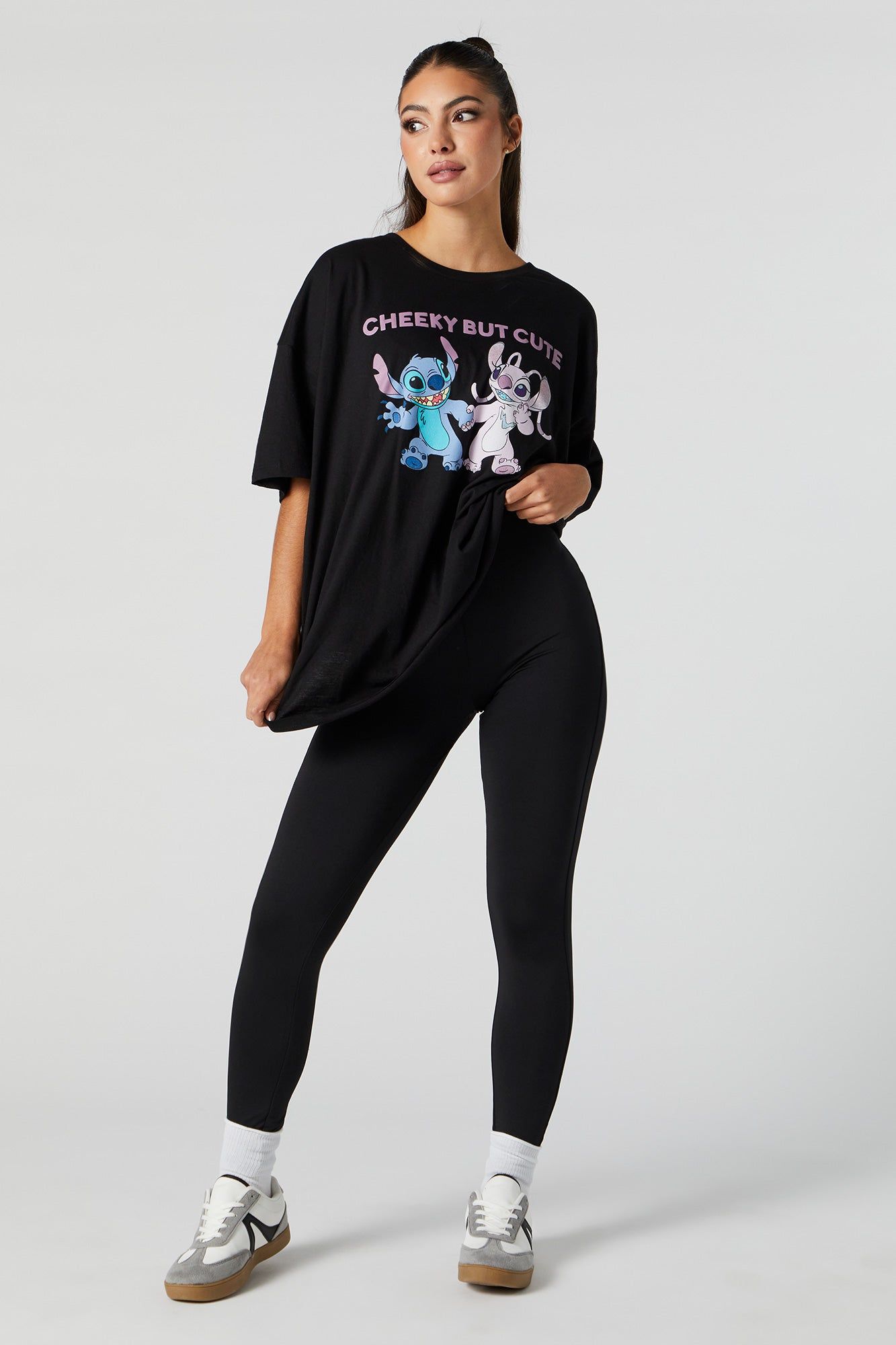 Cheeky But Cute Stitch Graphic Boyfriend T-Shirt sold by Charlotte Russe product image thumbnail 3