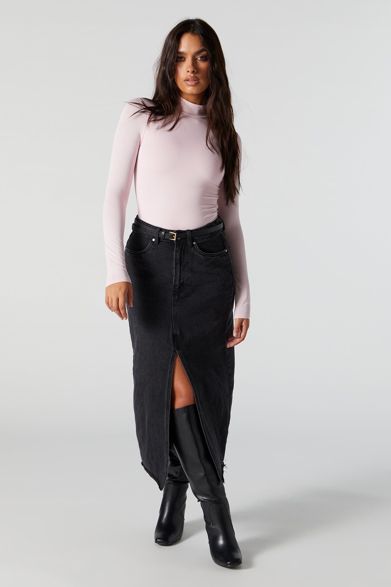 Contour Mock Neck Long Sleeve Bodysuit sold by Charlotte Russe product image thumbnail 29