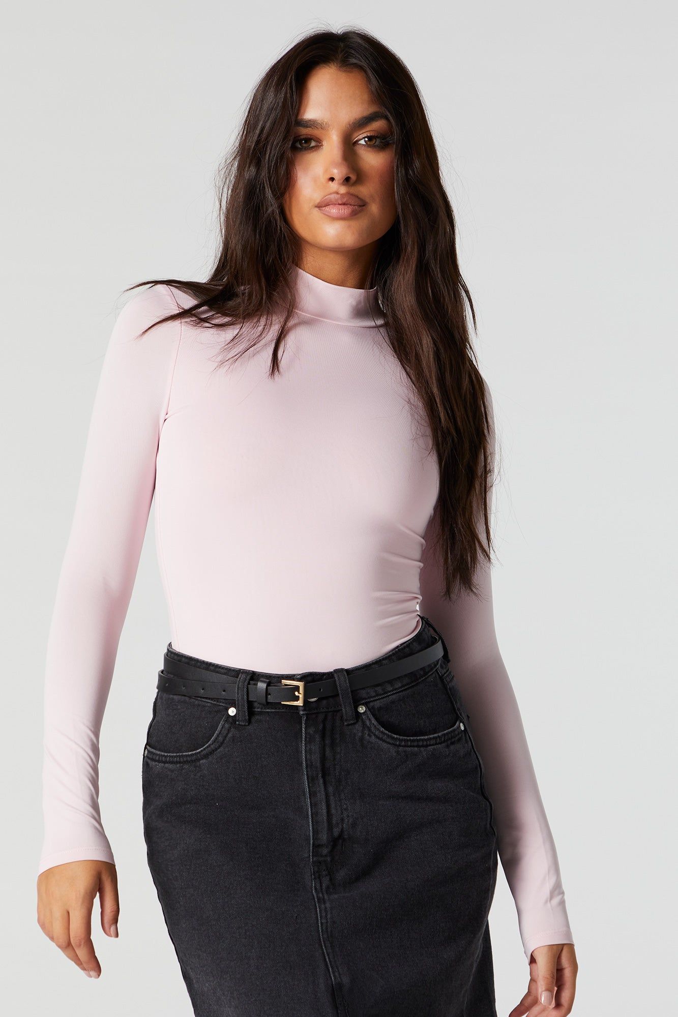 Contour Mock Neck Long Sleeve Bodysuit sold by Charlotte Russe product image thumbnail 30