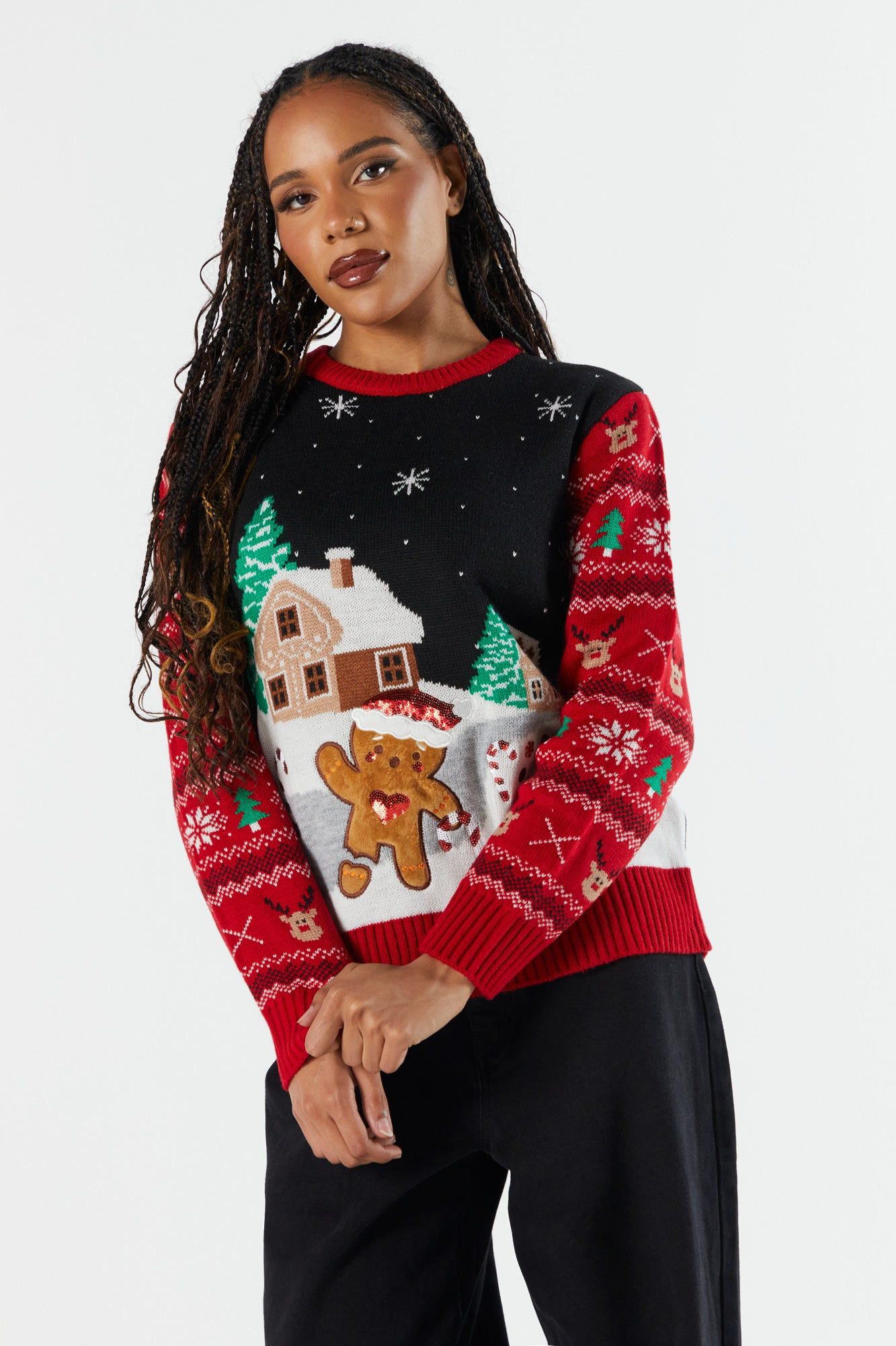 Gingerbread Christmas Sweater sold by Charlotte Russe