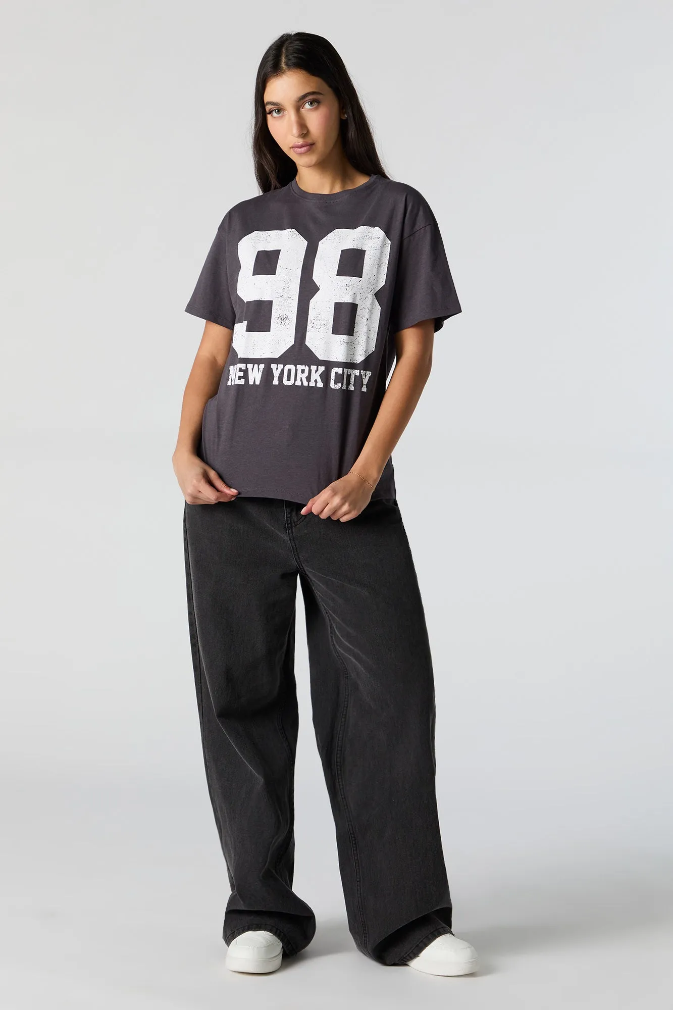 New York City Graphic Boyfriend T-Shirt sold by Charlotte Russe product image thumbnail 3