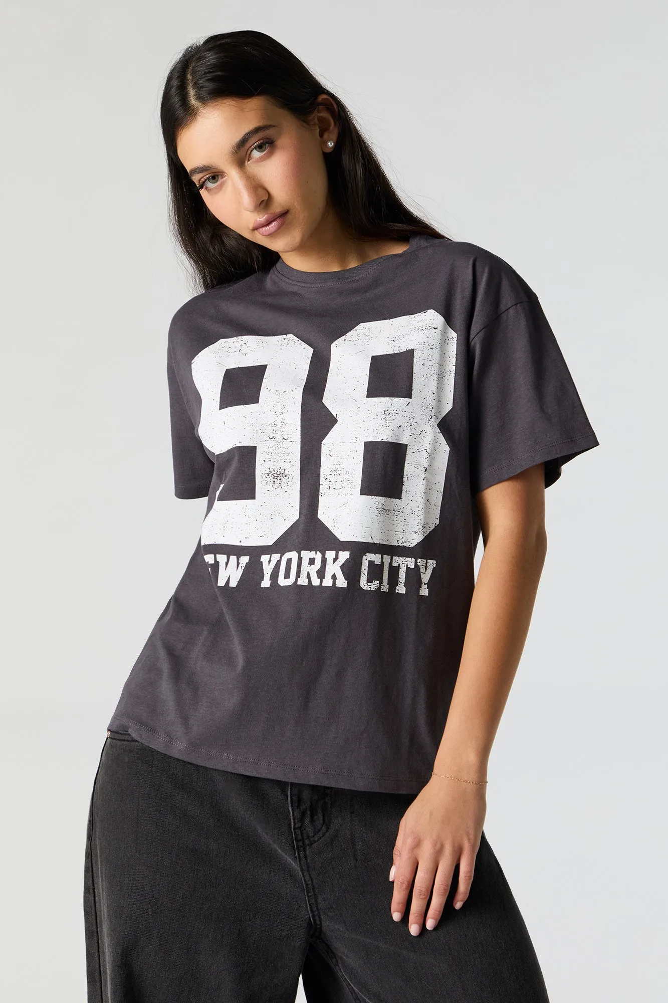 New York City Graphic Boyfriend T-Shirt sold by Charlotte Russe