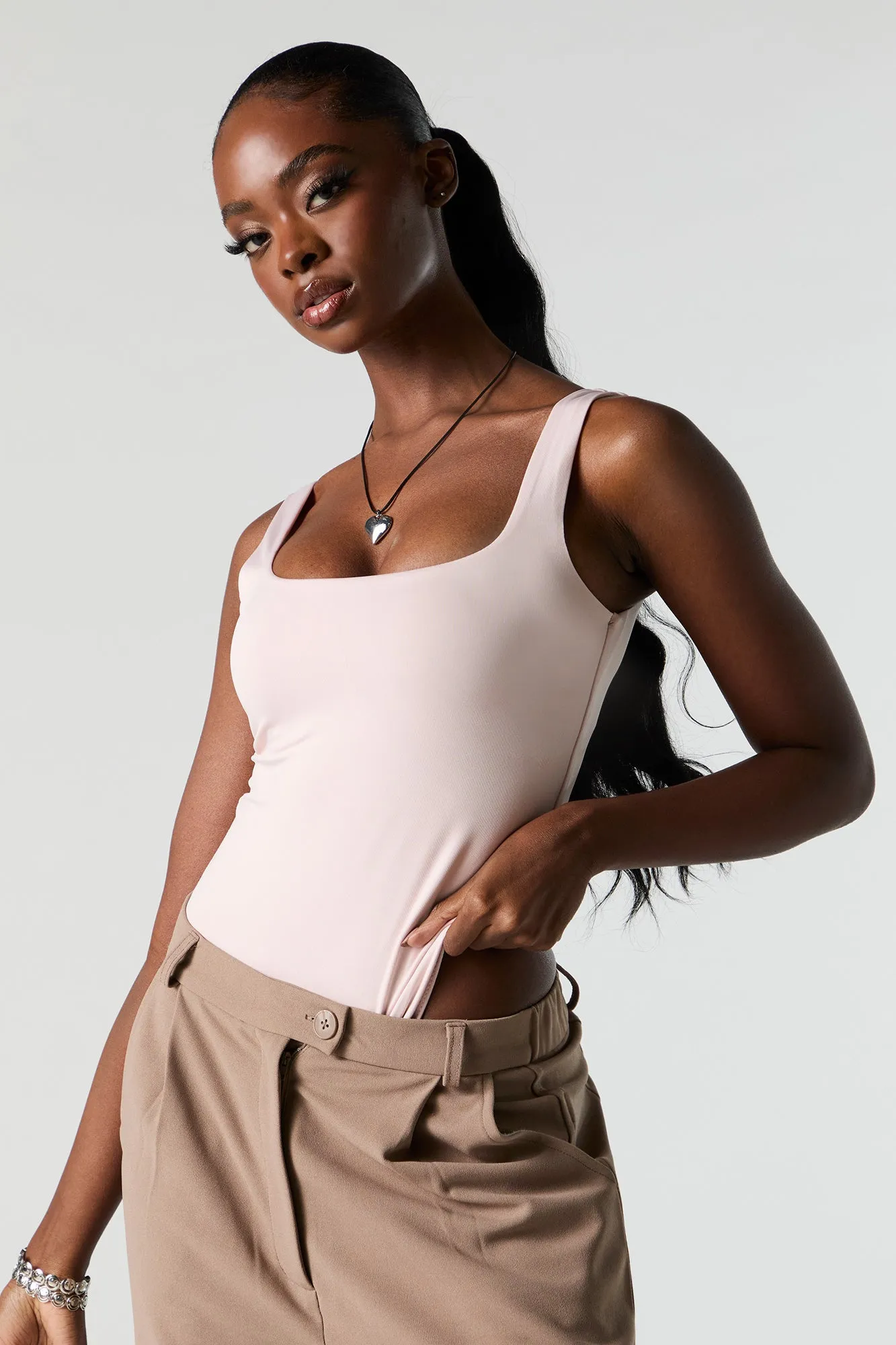 Contour Square Neck Tank Bodysuit sold by Charlotte Russe product image thumbnail 2