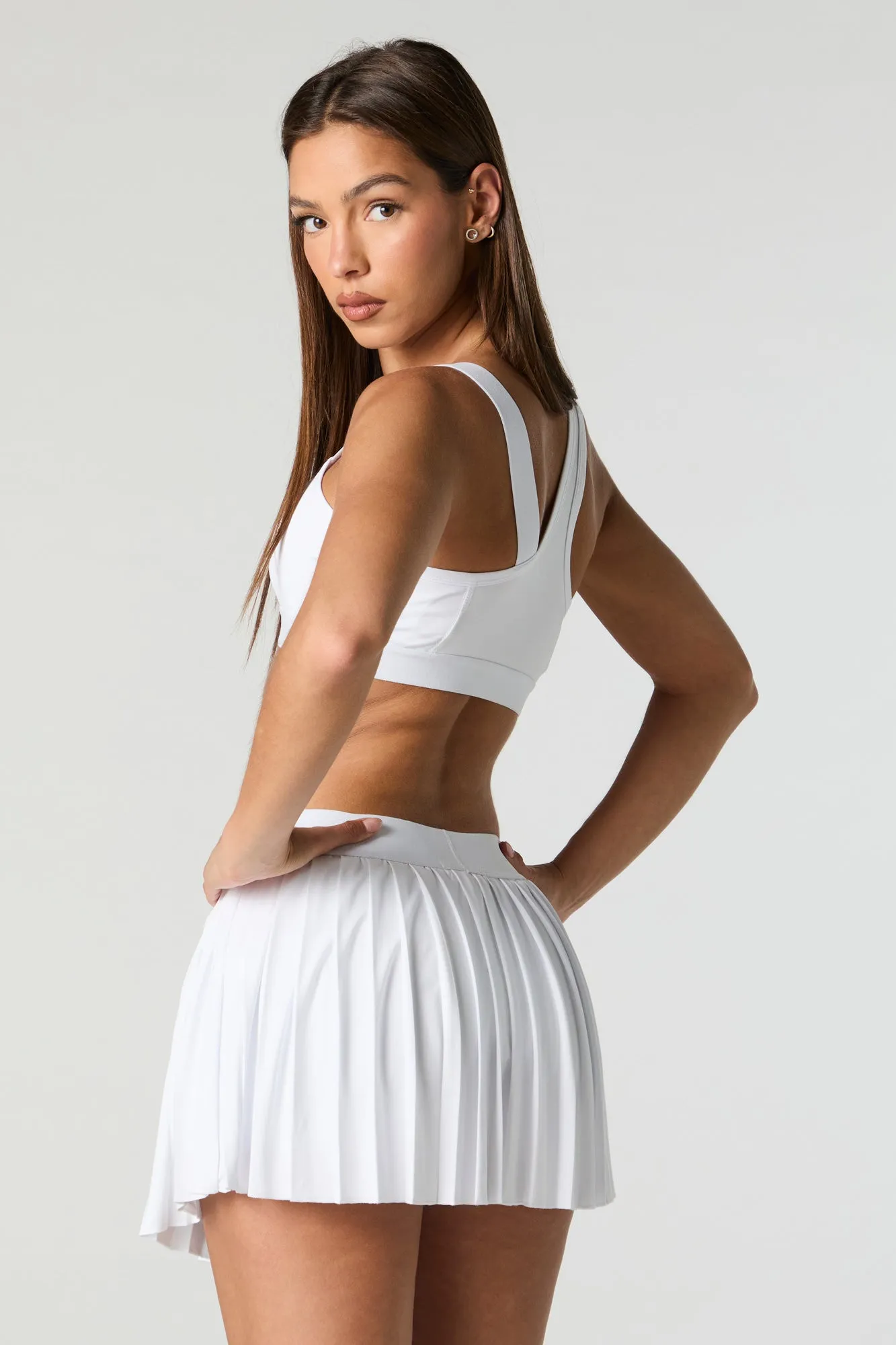 Active Pleated Side Pocket Tennis Skort sold by Charlotte Russe product image thumbnail 2