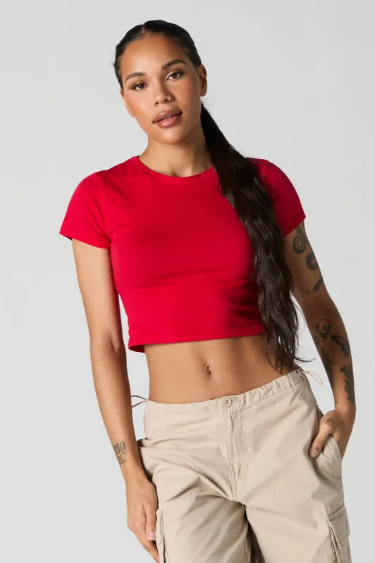 Short Sleeve Crop Top sold by Charlotte Russe
