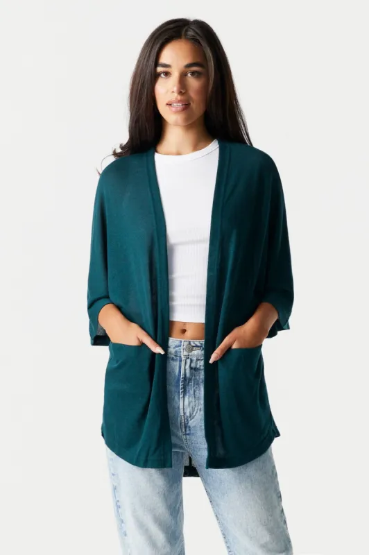 Cocoon Pocket Dolman Cardigan sold by Charlotte Russe