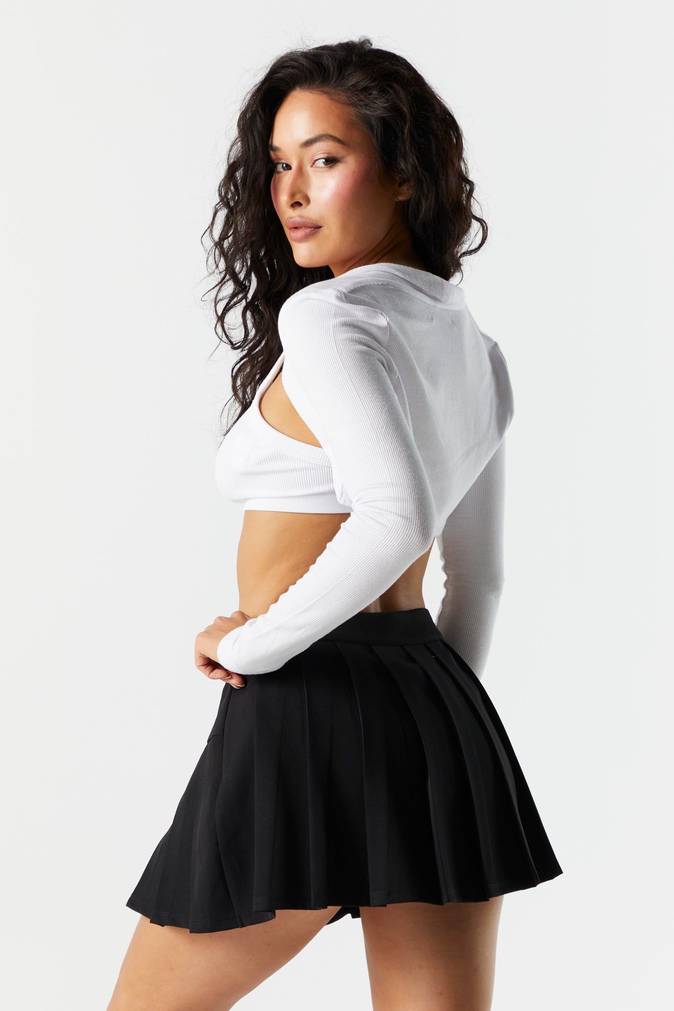 Ribbed Long Sleeve Shrug sold by Charlotte Russe product image thumbnail 3