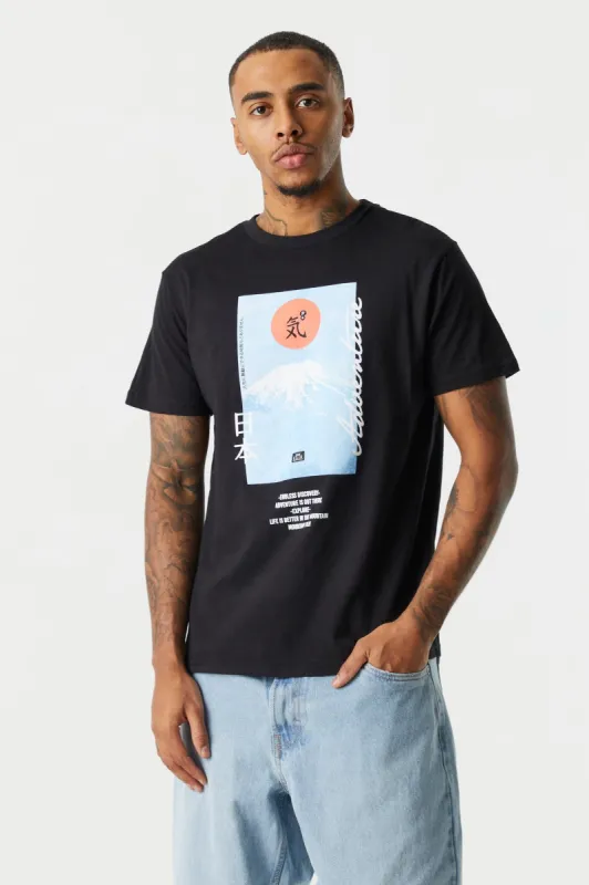 Mountain Adventure Graphic T-Shirt sold by Charlotte Russe