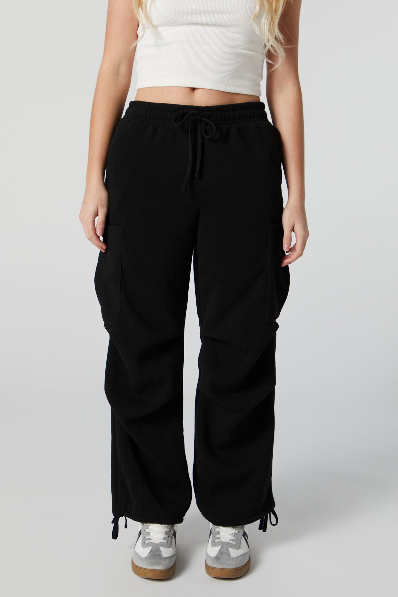 Fleece Parachute Cargo Jogger sold by Charlotte Russe product image thumbnail 5