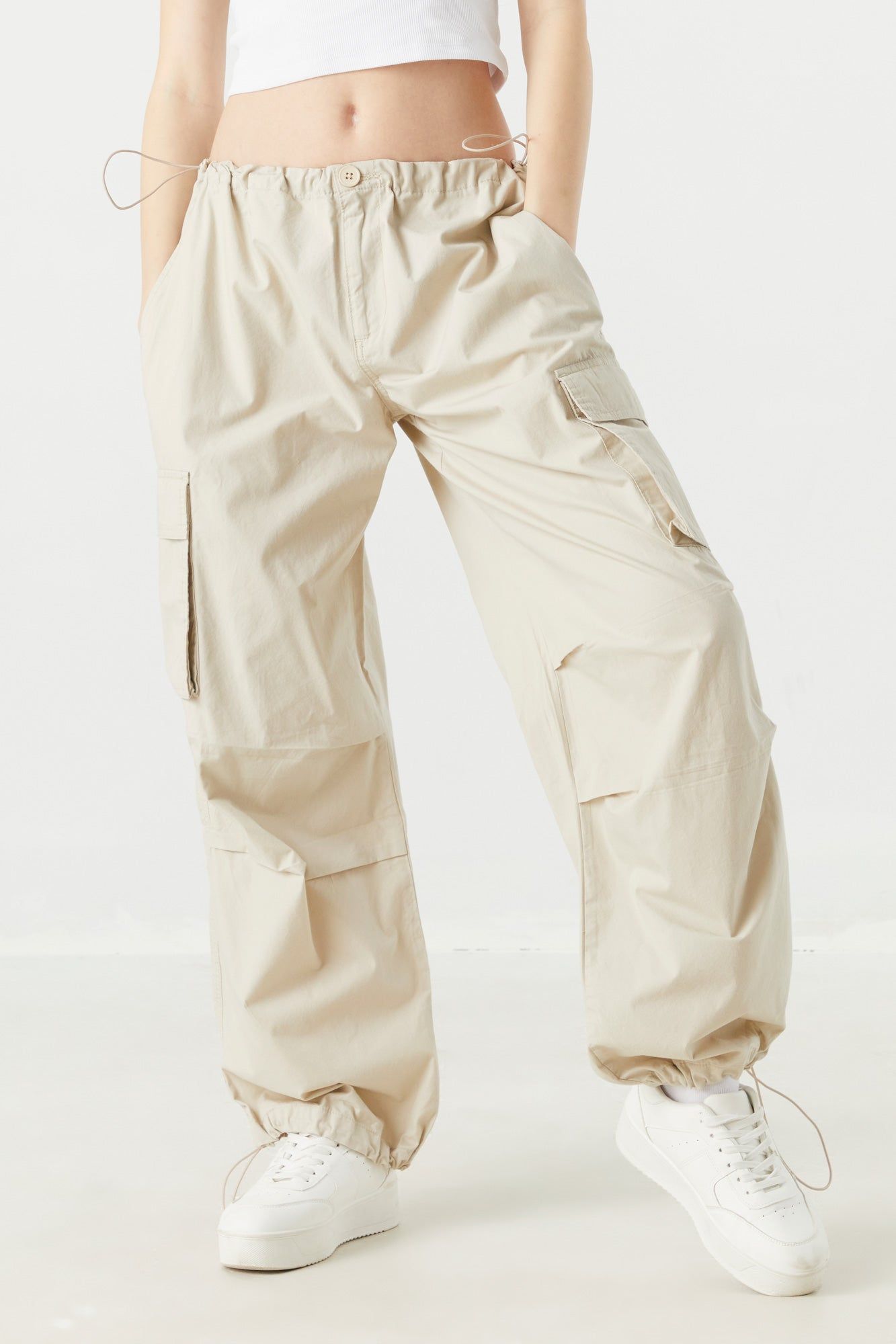 Poplin Drawstring Parachute Pant sold by Charlotte Russe product image thumbnail 2