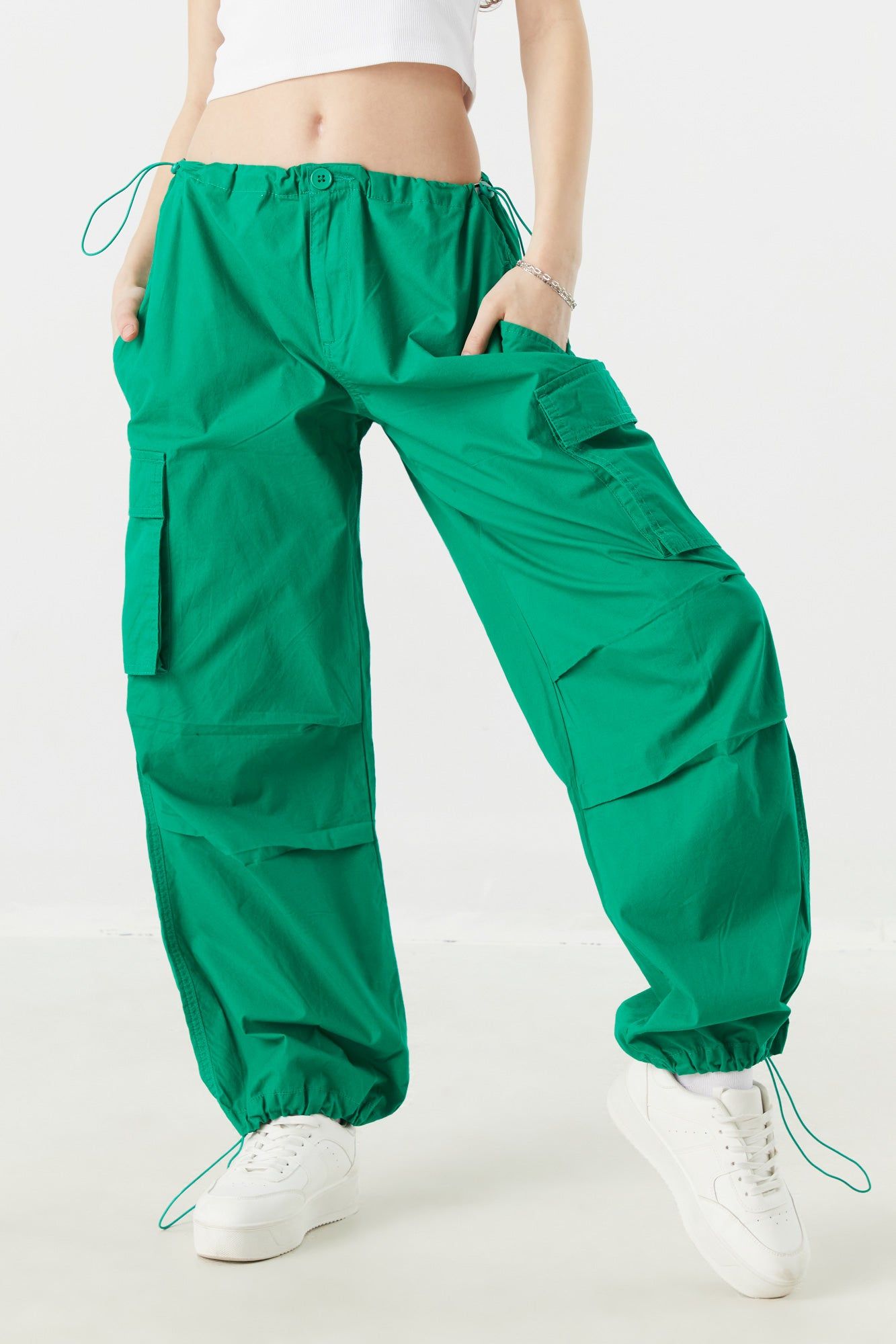 Poplin Drawstring Parachute Pant sold by Charlotte Russe product image thumbnail 8