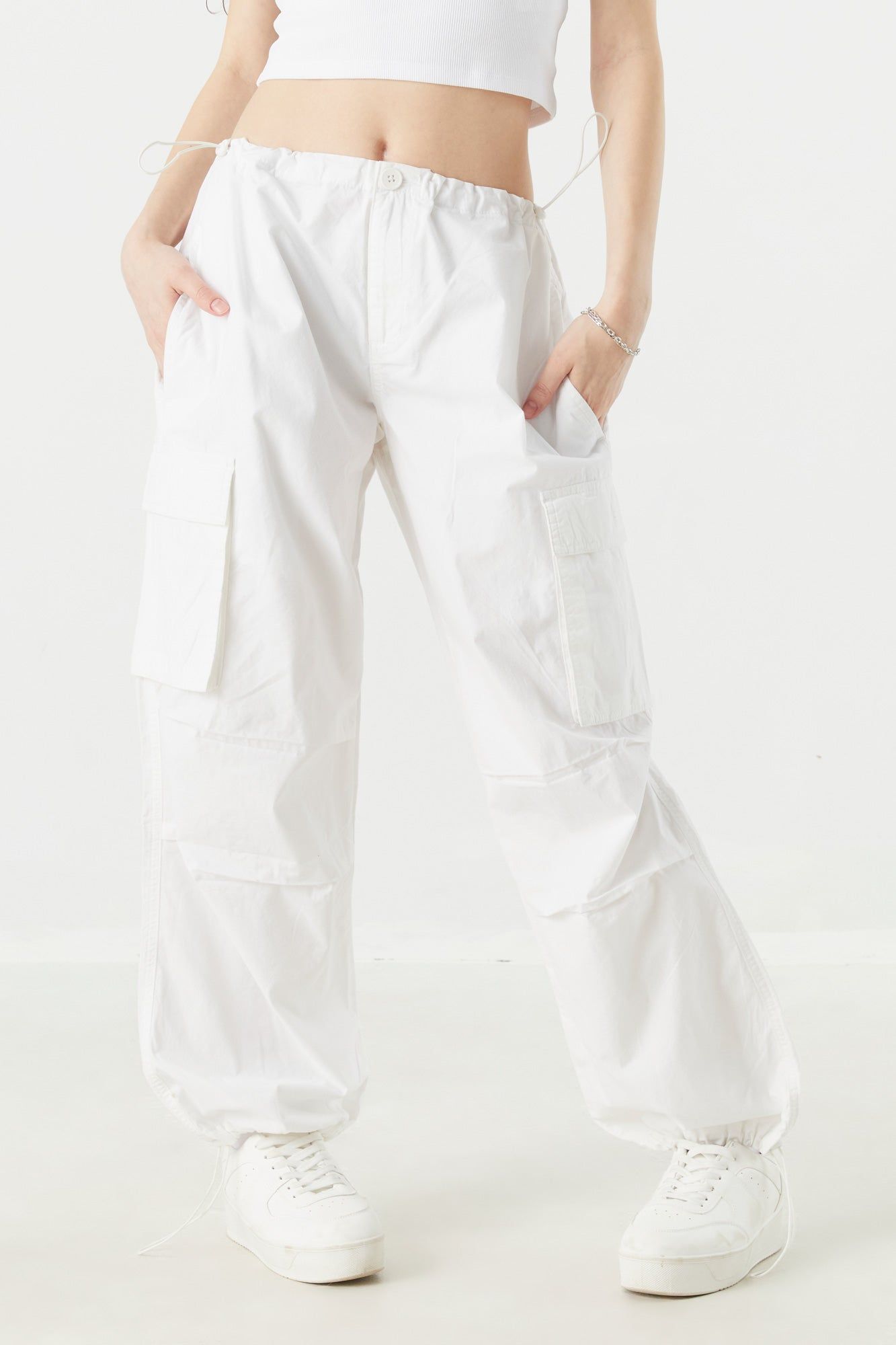 Poplin Drawstring Parachute Pant sold by Charlotte Russe product image thumbnail 11