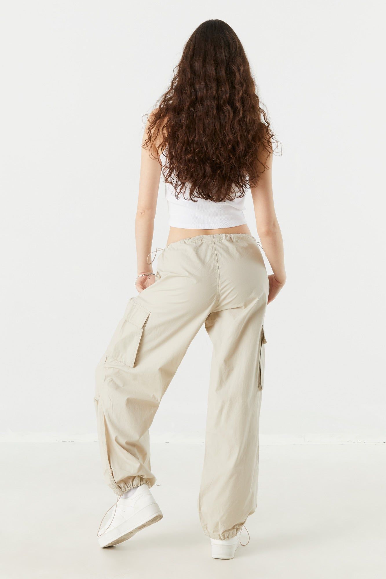Poplin Drawstring Parachute Pant sold by Charlotte Russe product image thumbnail 3