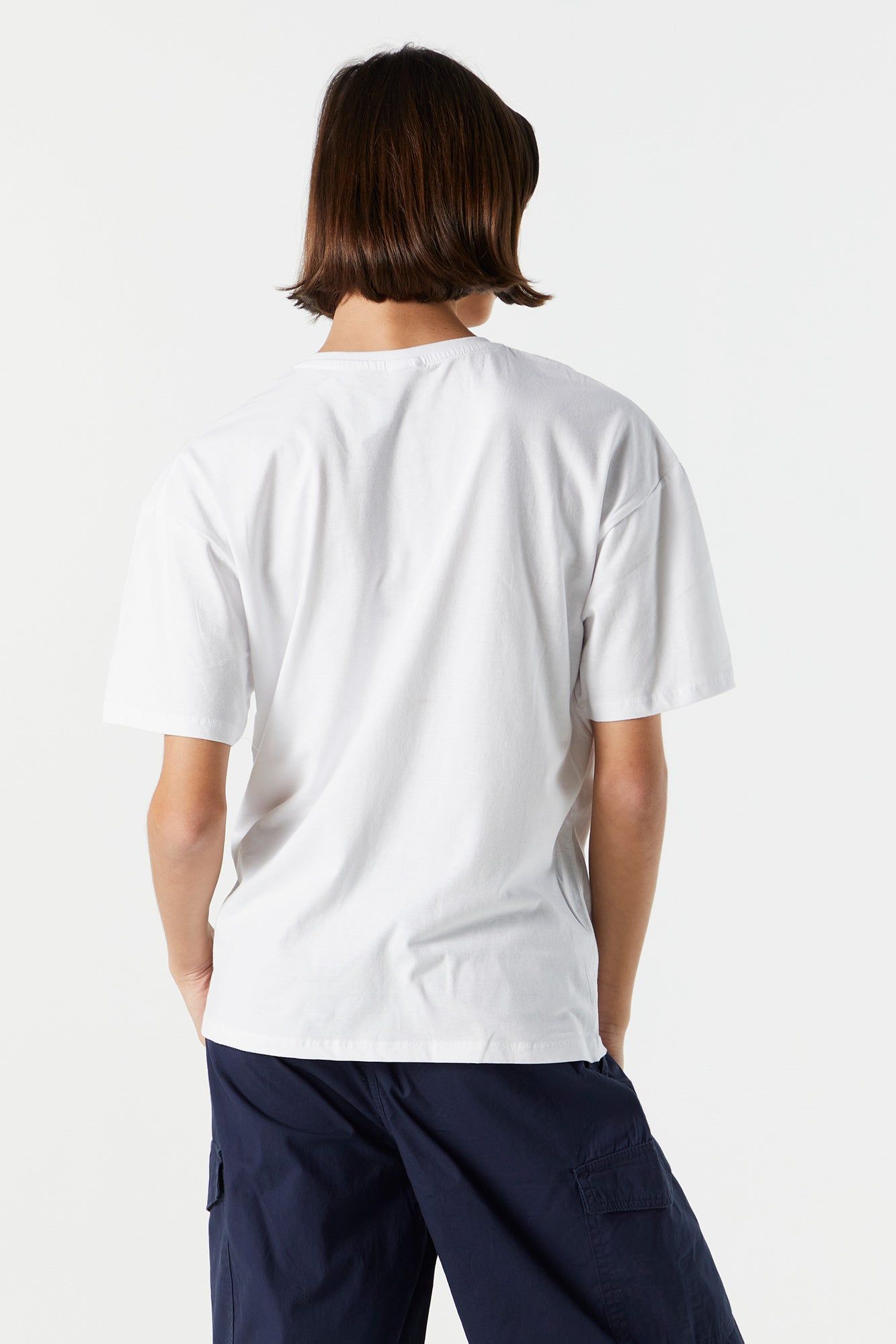 White Mickey Mouse Graphic Boyfriend T-Shirt sold by Charlotte Russe product image thumbnail 2