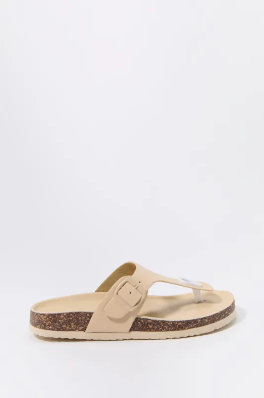 Cork Buckled Sandal sold by Charlotte Russe