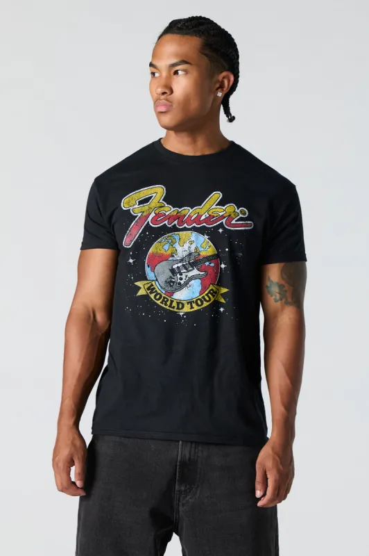 Fender World Tour Graphic T-Shirt sold by Charlotte Russe