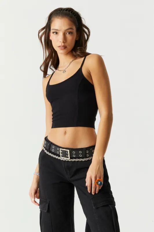 Exposed Seam Crop Cami sold by Charlotte Russe