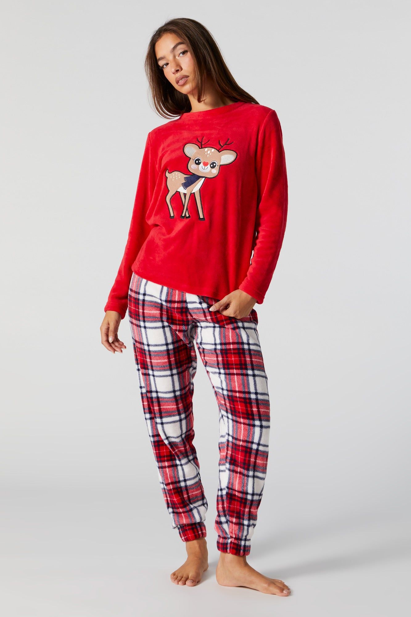 Rudolph 2 Piece Plush Pajama Set sold by Charlotte Russe