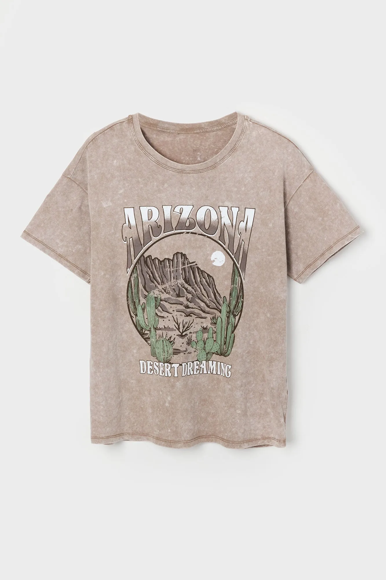 Arizona Desert Dreaming Graphic Washed Boyfriend T-Shirt sold by Charlotte Russe product image thumbnail 4