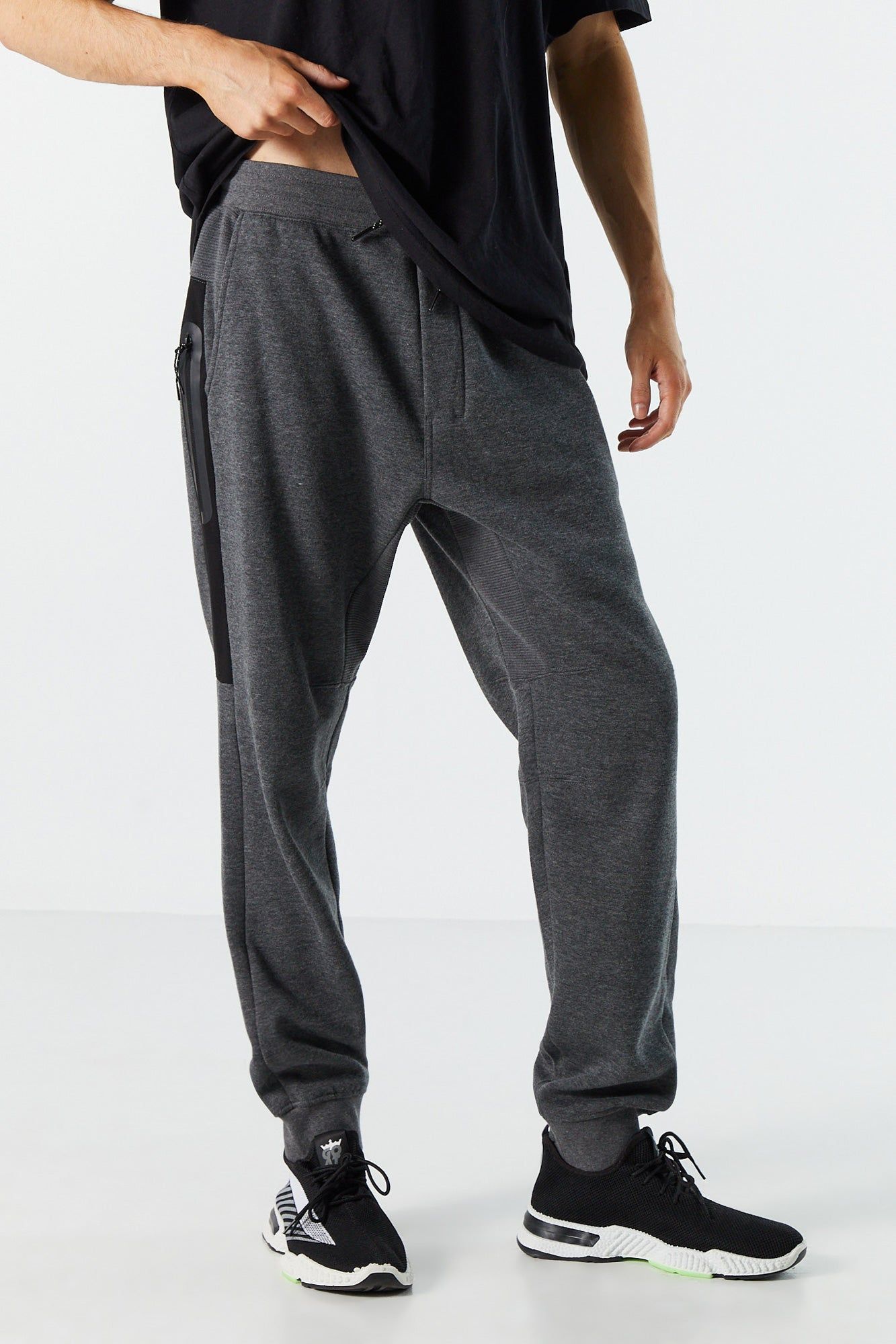 Fleece Zip Pocket Active Jogger sold by Charlotte Russe product image thumbnail 7