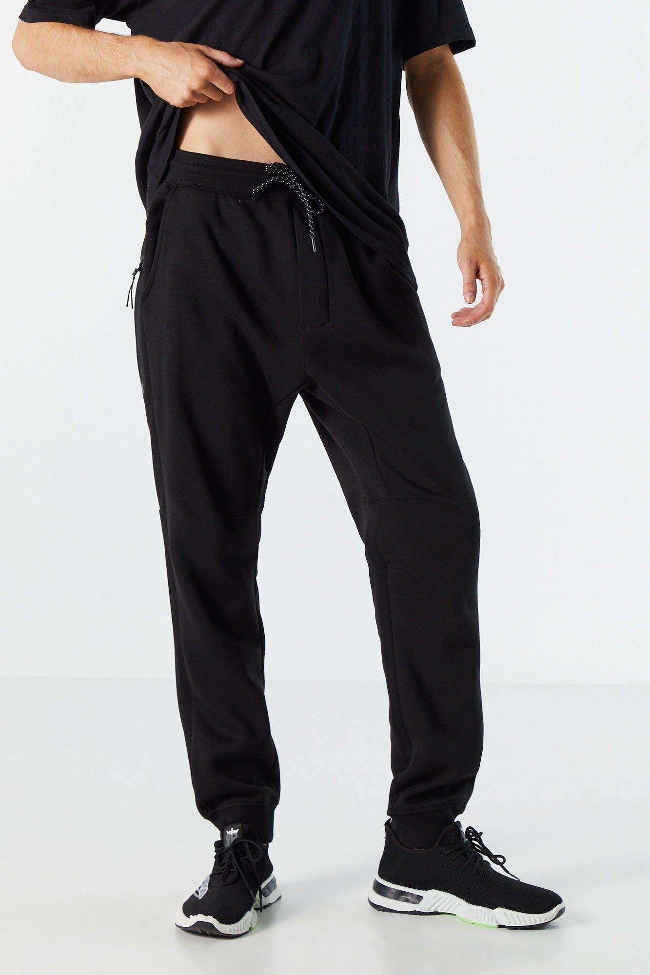Fleece Zip Pocket Active Jogger sold by Charlotte Russe product image thumbnail 4