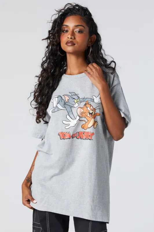 Tom and Jerry Graphic Boyfriend T-Shirt sold by Charlotte Russe