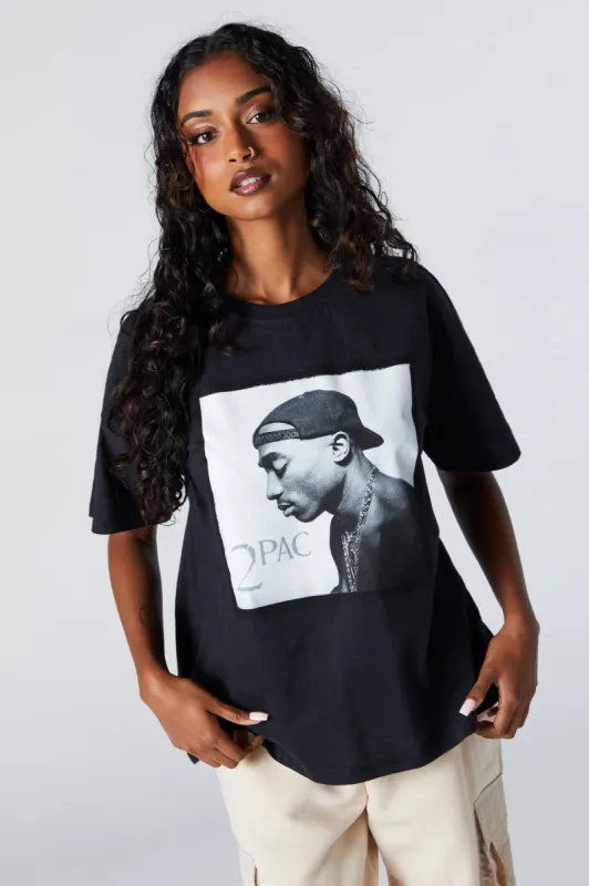 2Pac Graphic Boyfriend T-Shirt made by Stitches