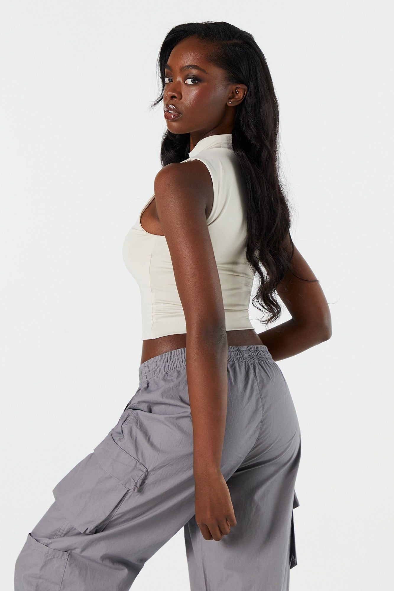 Contour Mock Neck Tank sold by Charlotte Russe product image thumbnail 11